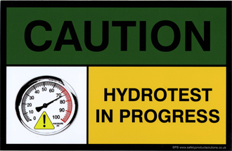 hydrotest sign